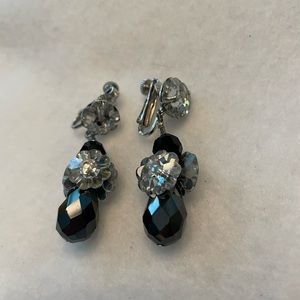 Glamorous clip on dangling earrings. PB